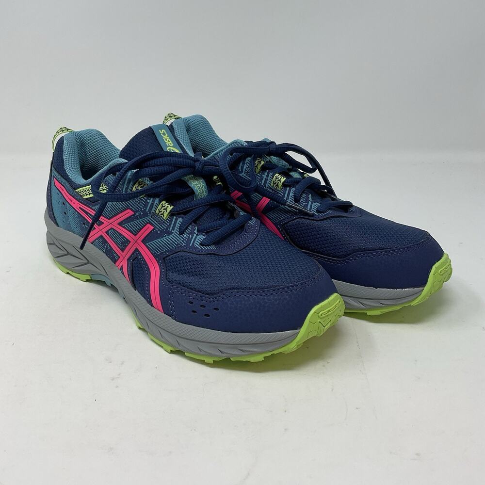 ASICS Shoes Pre Venture 9 Grade School Big Kids Size US‎ 7 EU 40 Blue Hot Pink